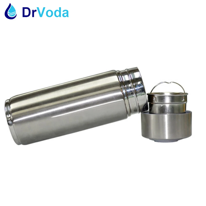 pH 9.5 304 stainless Nano Energy Portable Alkaline Water Bottle Flask Anti-oxidant ORP alkaline Water Filter Ionizer