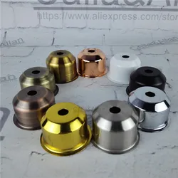 4 pieces/lot metal cup D45mm*H30mm 9 colors finish iron socket cover DIY lighting canopy base hat lamp holder covers