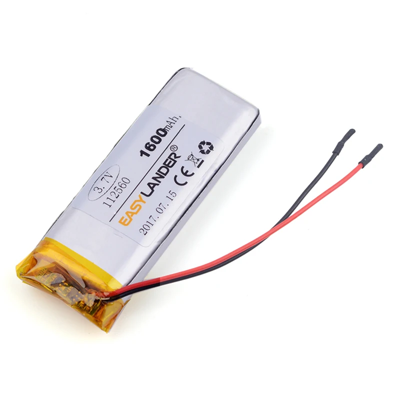 112560 3.7V 1600mAh Rechargeable Lithium Li-ion Li Polymer Battery FOR DVR MP4 peaker MP3 power bank Sex toys 112459