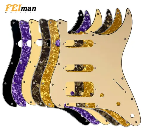 Feiman 맞춤형 기타 액세서리 Fender Strat USA/멕시코 표준 ST HSS 기타 스크래치 플레이트 용 11 나사 구멍 픽가드 Feiman 맞춤형 기타 액세서리 Fender Strat USA/멕시코 표준 ST HSS 기타 스크래치 플레이트 용 11 나사 구멍 픽가드