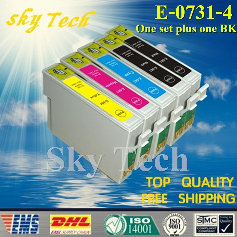 One set Plus One BK Compatible Cartridge For T0731 - T0734 , For Epson C79 C90 C92 C110 CX3900 CX3905 CX4900 CX4905 etc ...