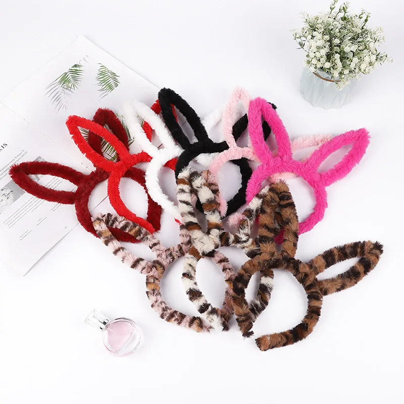 New plush Children girls adult Bunny Ear Headband Fancy Dress Costume Hen Party Rabbit ear hairbands headwear Accessories