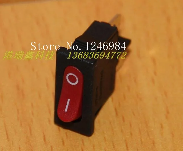 [SA]Power Rocker Switch GoodPal red single small flat rocker switch two tranches toggle R13-1--200pcs/lot