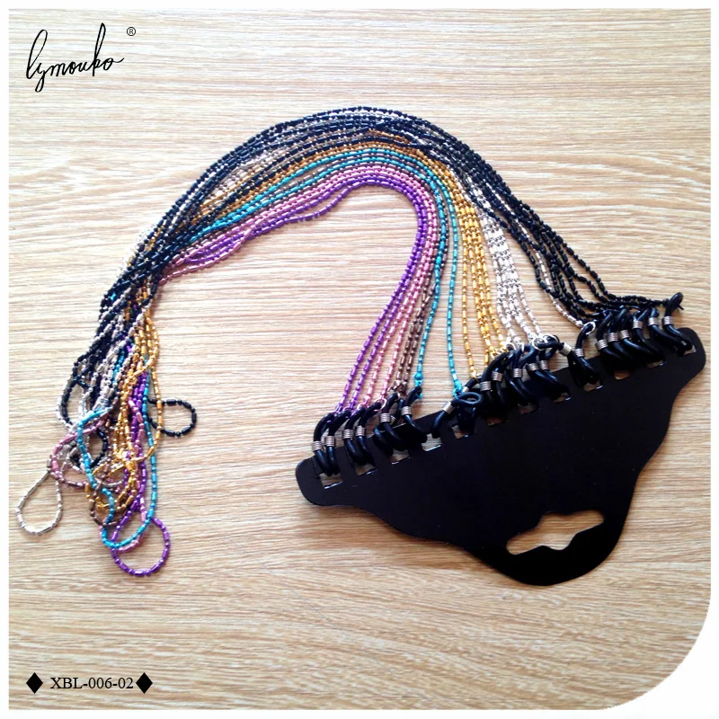 Lymouko 12pcs/Lot Metal Lanyards String of Colorful Beaded Glasses Strong with Sunglasses Holder Neck Cord Non-slip Strap Rope