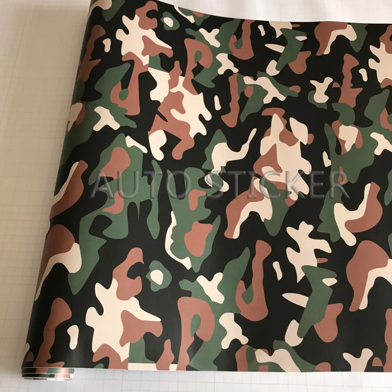 10/20/30/40/50X152CM Army Green&Brown Snow Camo Car Sticker Wrap Arctic Camouflage Motorcycle Bike Car Wrap Vinyl DIY Decal