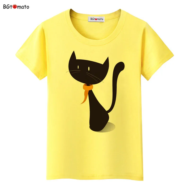 

Bgtomato New arrival black cat T-shirt good quality summer shirts short sleeve casual tshirt women