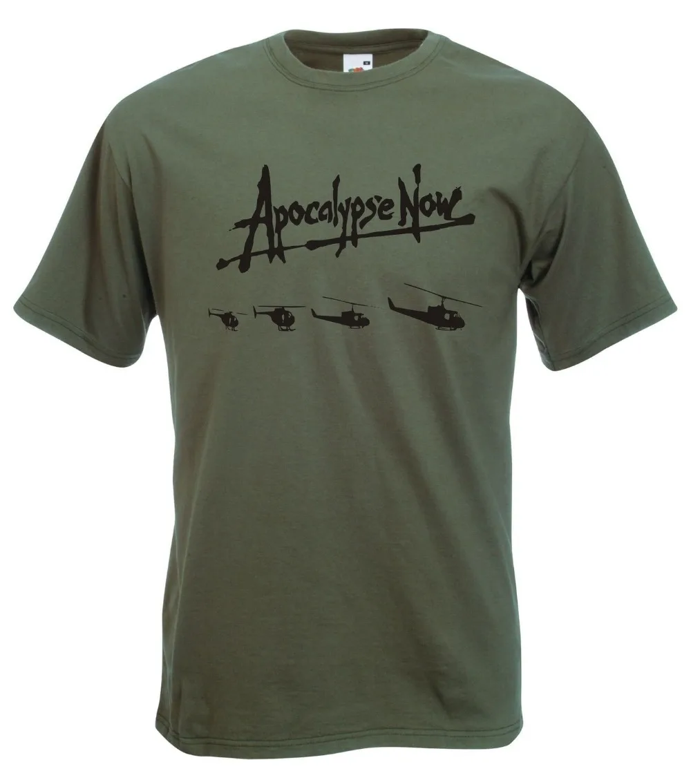 Apocalypse Now Helicopters Camiseta, Ride of The Valquirias, Kilgore,100 % Cotton T Shirt Men Design Tops Harajuku Funny T Shirt