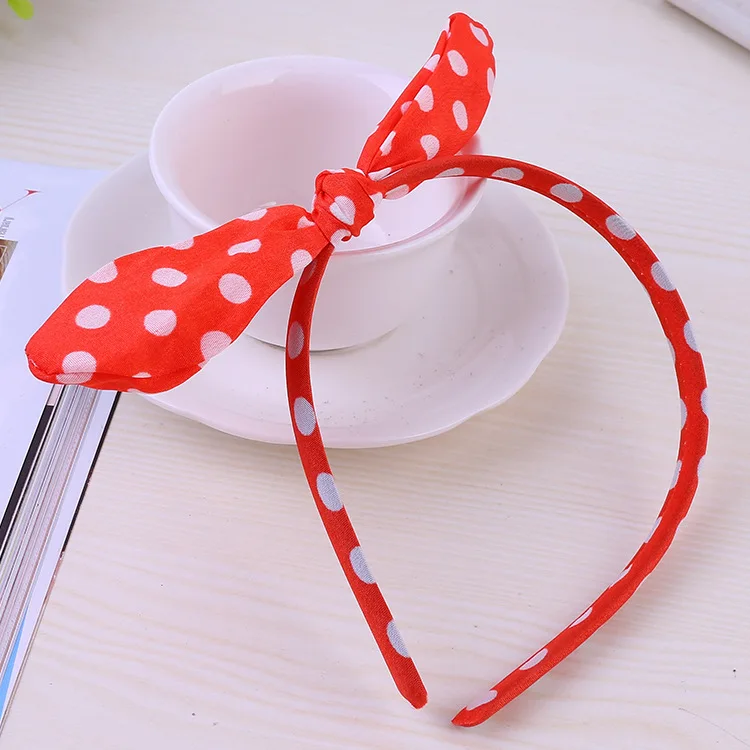 Fashion Children Plastic Headband Cute Big Bows Flower Spot Hairband Girls Lovely Hair Band Headwear Kids Gifts Hair Accessories