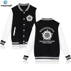 Movie Winchester Brothers baseball Jackets bomber Jacket men women long sleeve sweatshirt harajuku Cosplay hoodies uniform coat