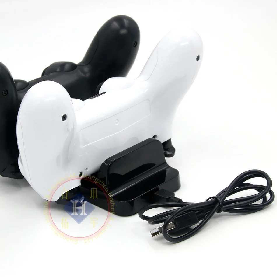 Двойная зарядная док-станция HOTHINK, зарядная док-станция USB, подставка для контроллера PS4 / PS4 Slim / PS4 Pro, аксессуары для геймпада dualshouck 4