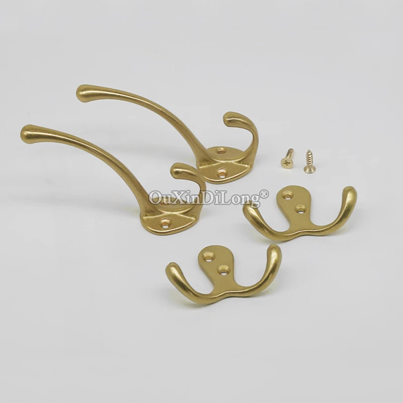 

Retro 10PCS European Antique Brass Robe Hooks Coat Hat Hook Key Bag Hook Clothes Robe Hangers with Screws Brass Tone