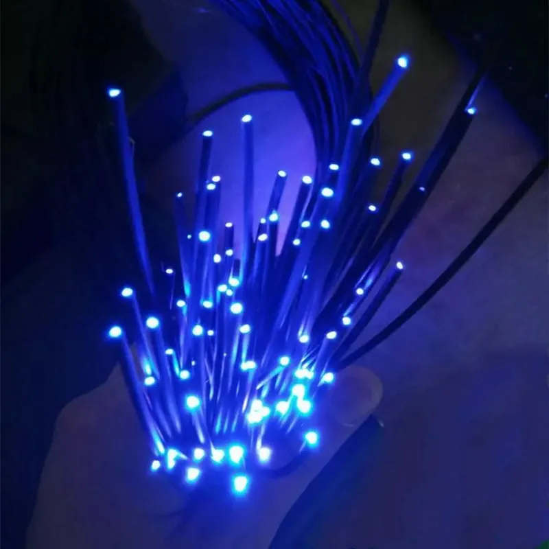 

700M 1.5mm(inner Dia.) Black PMMA Plastic end glow Flexible Fiber Optic cable f/Light Engine Driver Home Hotel car ceiling decor