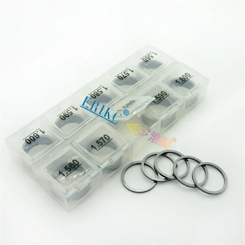 ERIKC 600 Pieces Common Rail Injector Ring and Nozzle Spring Shim Box Fuel Injector BASE WASHER BOX SET Standard Sealing Washer