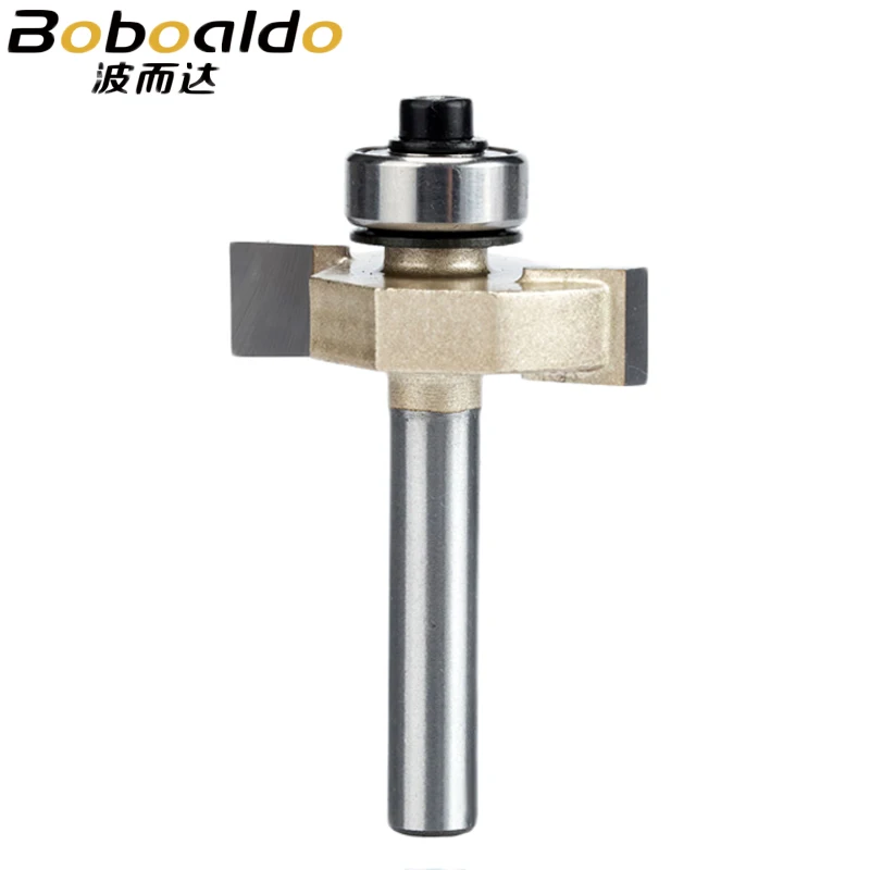 1pcs 1/4 inch Rabbeting Bit with Bearings woodworking tool T type bearings wood milling cutter router bits for wood