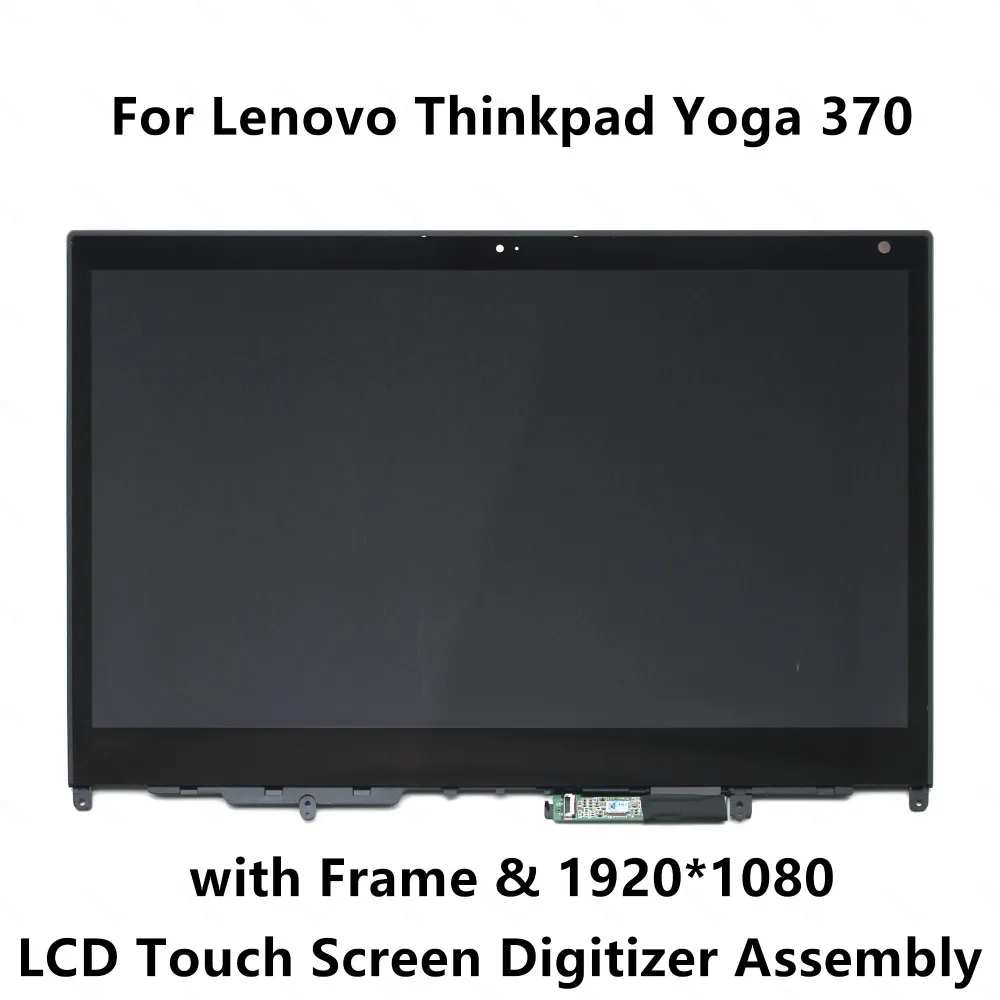 

13.3'' for Lenovo Thinkpad Yoga 370 20JH 20JJ 01HY322 LP133WF4-SPA1 FHD LCD Display Touch Screen Glass Digitizer Assembly+Frame