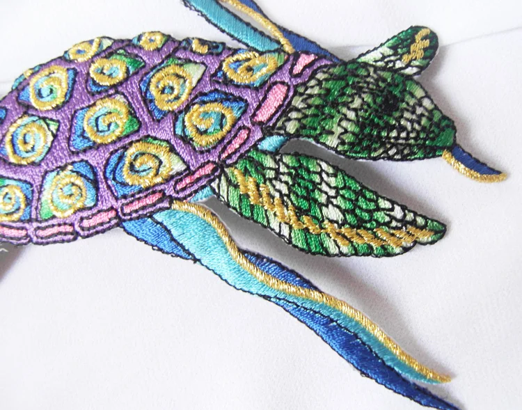 

High quality Colorful sea turtle embroidery patch,patches for clothing,DIY crafts