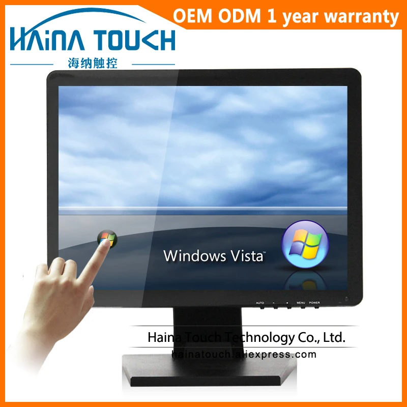 4:3 19 inch Flat Screen Touch Screen Monitor, VGA/HDMI Output Touchscreen Computer LCD Monitor, Monitor touch panel