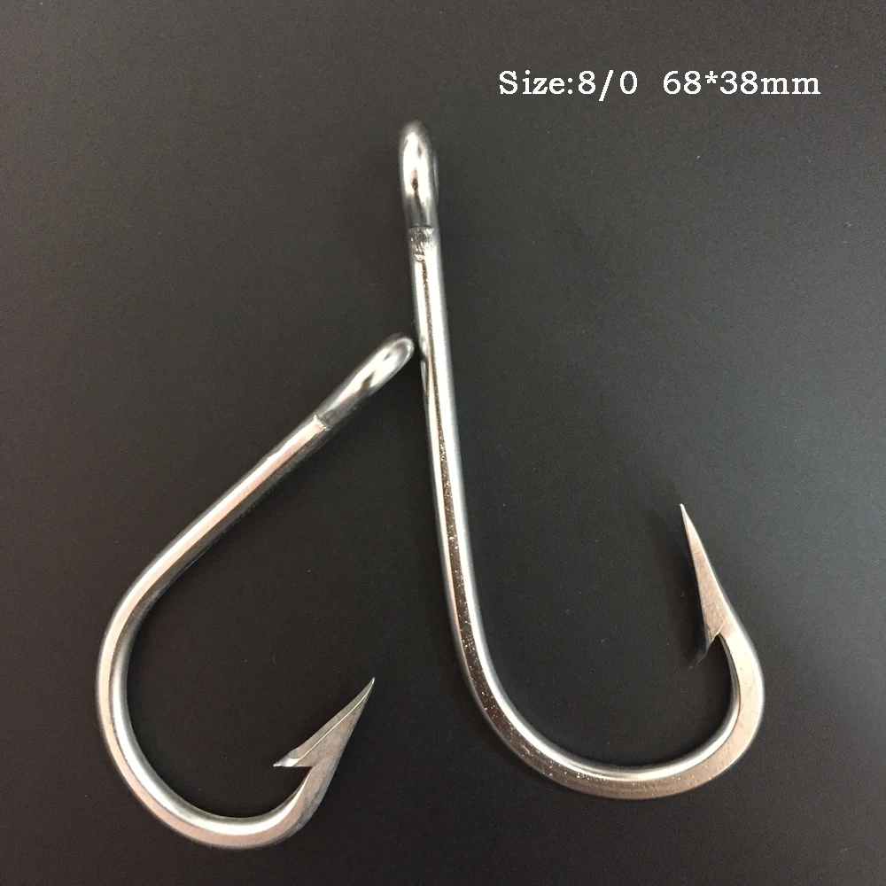 Mustad Fishing Hook, Stainless Steel, Barbed, Big Hook, CN03, 8/0, 20Pcs