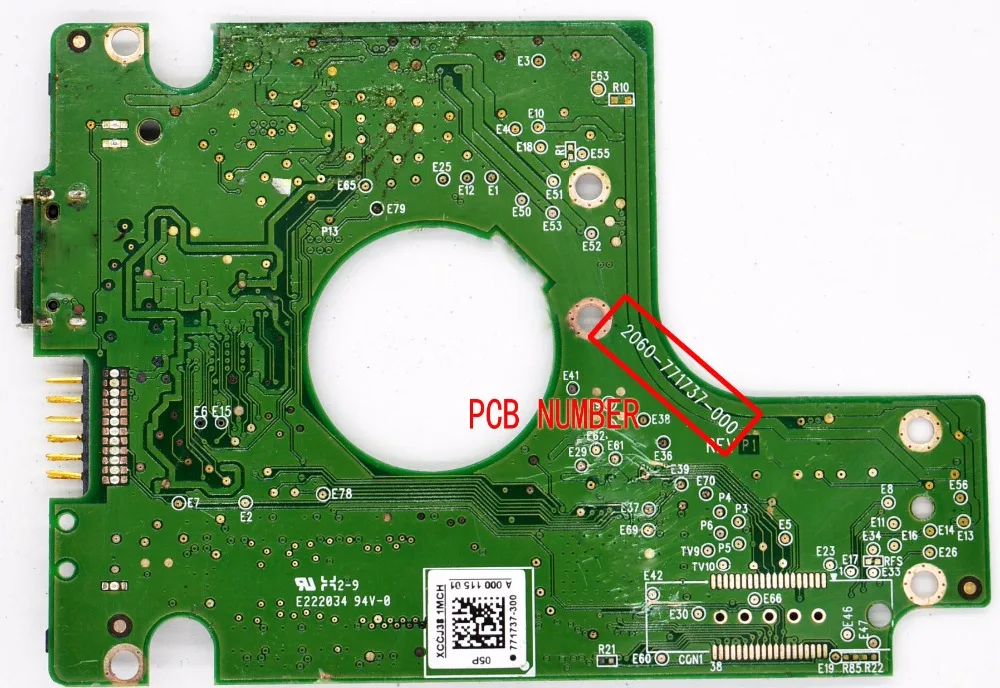 Imagem -03 - Hdd Pcb 2060771737000 Rev a Rev p1 2060 771737 000771737300 771737600 200 -b00-a00 Wd5000bmvw Wd3200bmvw