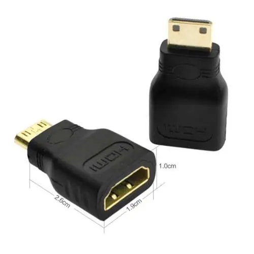 

Mini HDMI (Type C) Male to HDMI (Type A) Female Adapter V1.4 Connector HDTV NEW