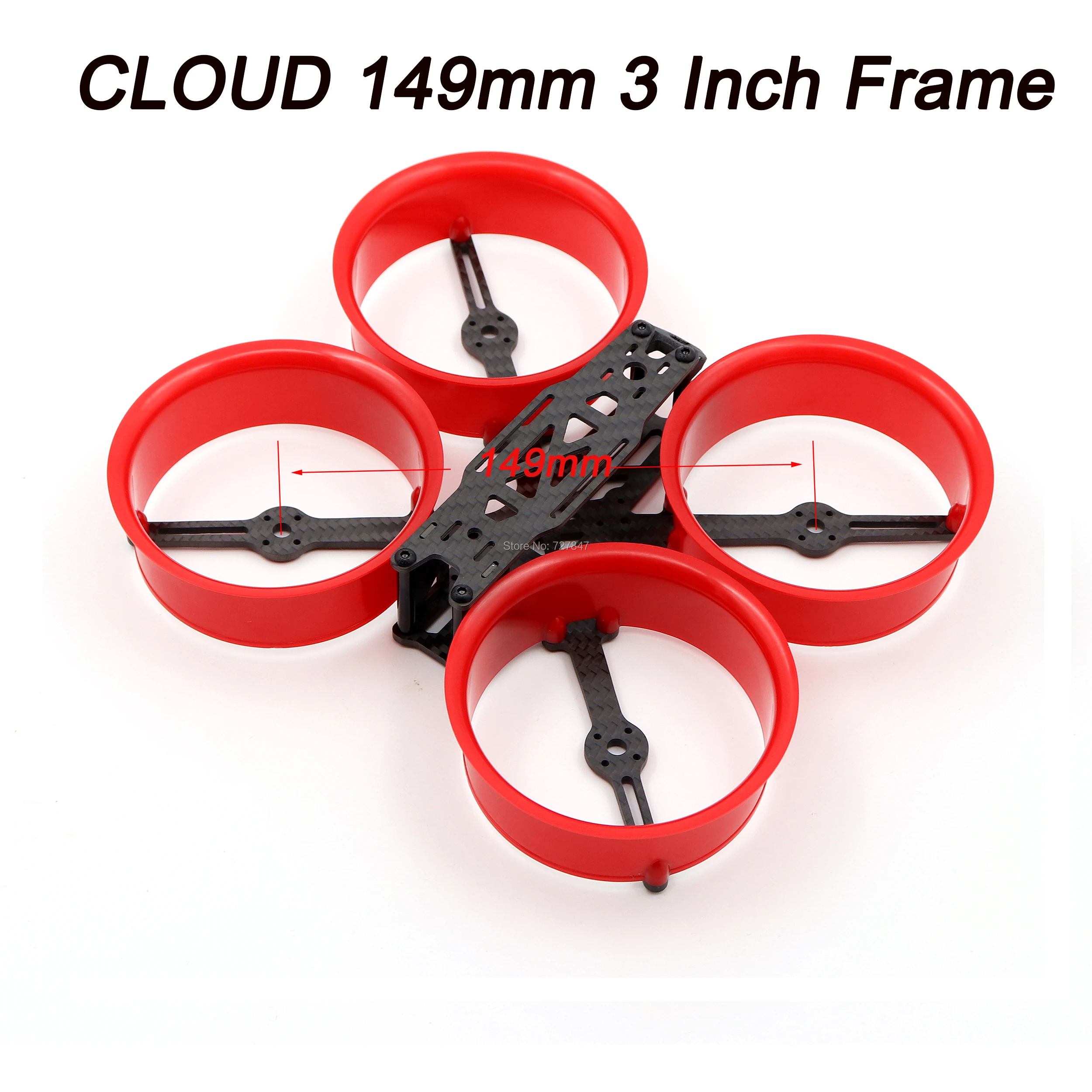 CLOUD-149 149 149mm 3 Cal zestaw ze szkieletem x-type ABS chmura z włókna węglowego 149 dla RC Drone FPV Racing