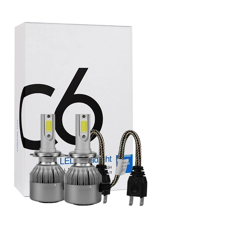 Shipping by DHL C6 Car Headlight 72W 7600LM Led Light Bulbs H1 H3 H7 9005 9006 hb4 H11 H4 H13 9007 Automobiles Headlamp 6000K