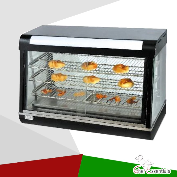 PKJG-R60.1 Electric Curved Glass Warmer Showcase Fast Food Equipment for Supermarket