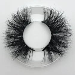 Mikiwi 25mm Long 3D mink lashes E01 extra length mink eyelashes Big dramatic volumn eyelashes strip thick false eyelash