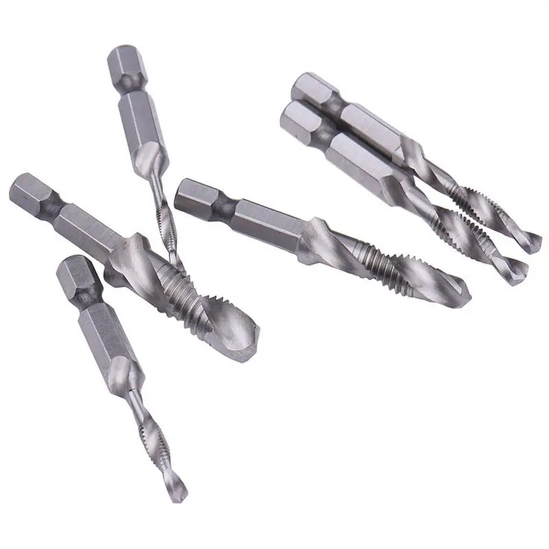 Hand Tap Drill Hex Shank HSS Screw Spiral Point Thread Metric Plug Drill Bits M3 M4 M5 M6 M8 M10 Hand Tools