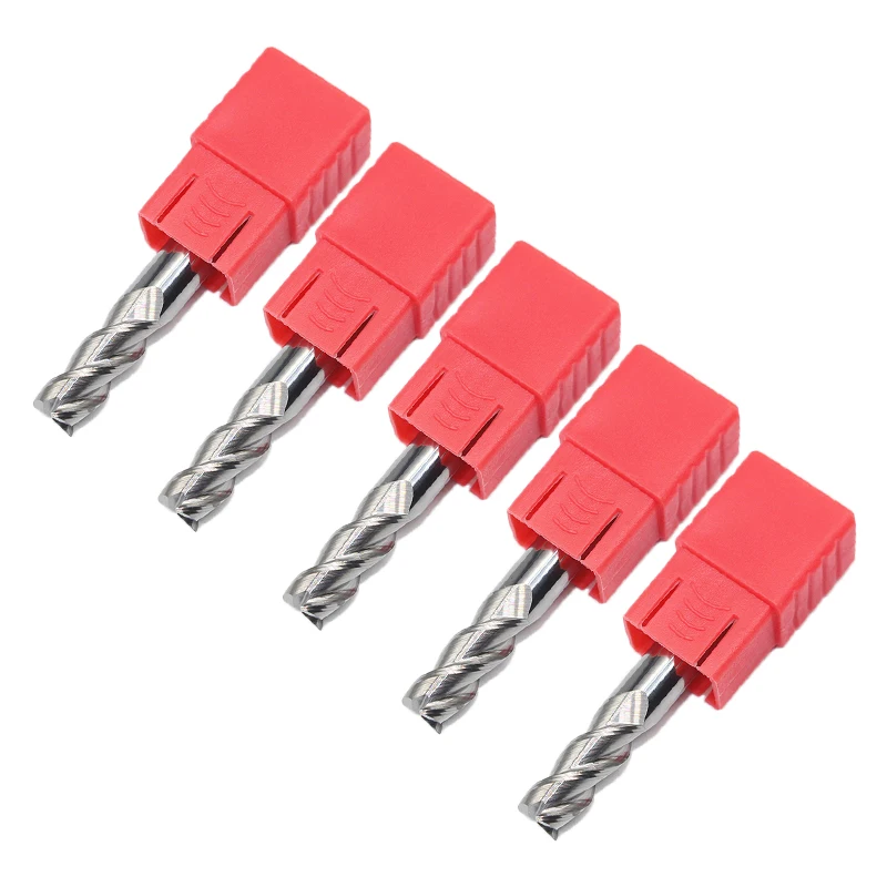 

5PCS 8mm Aluminum Milling Cutter D8x60L D8x75L D8x100L HRC50 3Flute Aluminium End Mill Cutter Extended Milling Router Bit Cutter