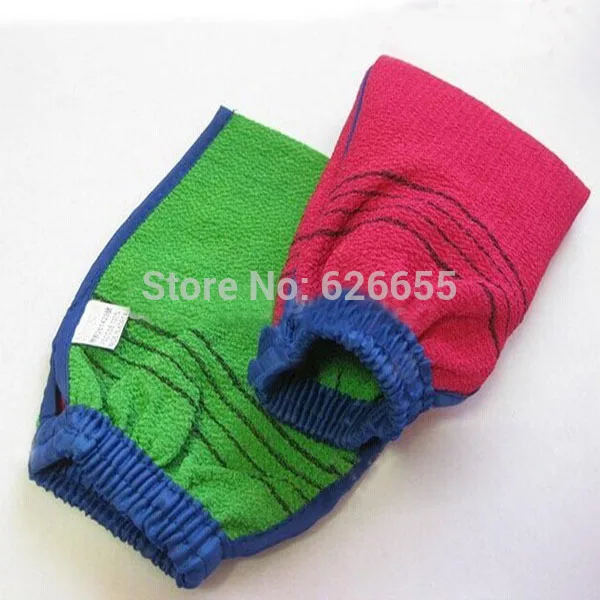 Free shipping 20 pcs/lot korea hammam scrub mitt magic peeling glove exfoliating tan removal mitt