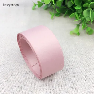 Kewgarden 25mm 2.5CM Matte Cotton Satin Ribbon Handmade Tape DIY Bowknot Accessories Ribbons Thick Soft Riband 10 m/lot