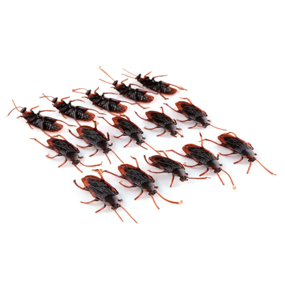 10pcs/lot Rubber Cockroach Boys Toys Lifelike Simulation Fake Insects Kids Children Prank Gag Toys Wholesale