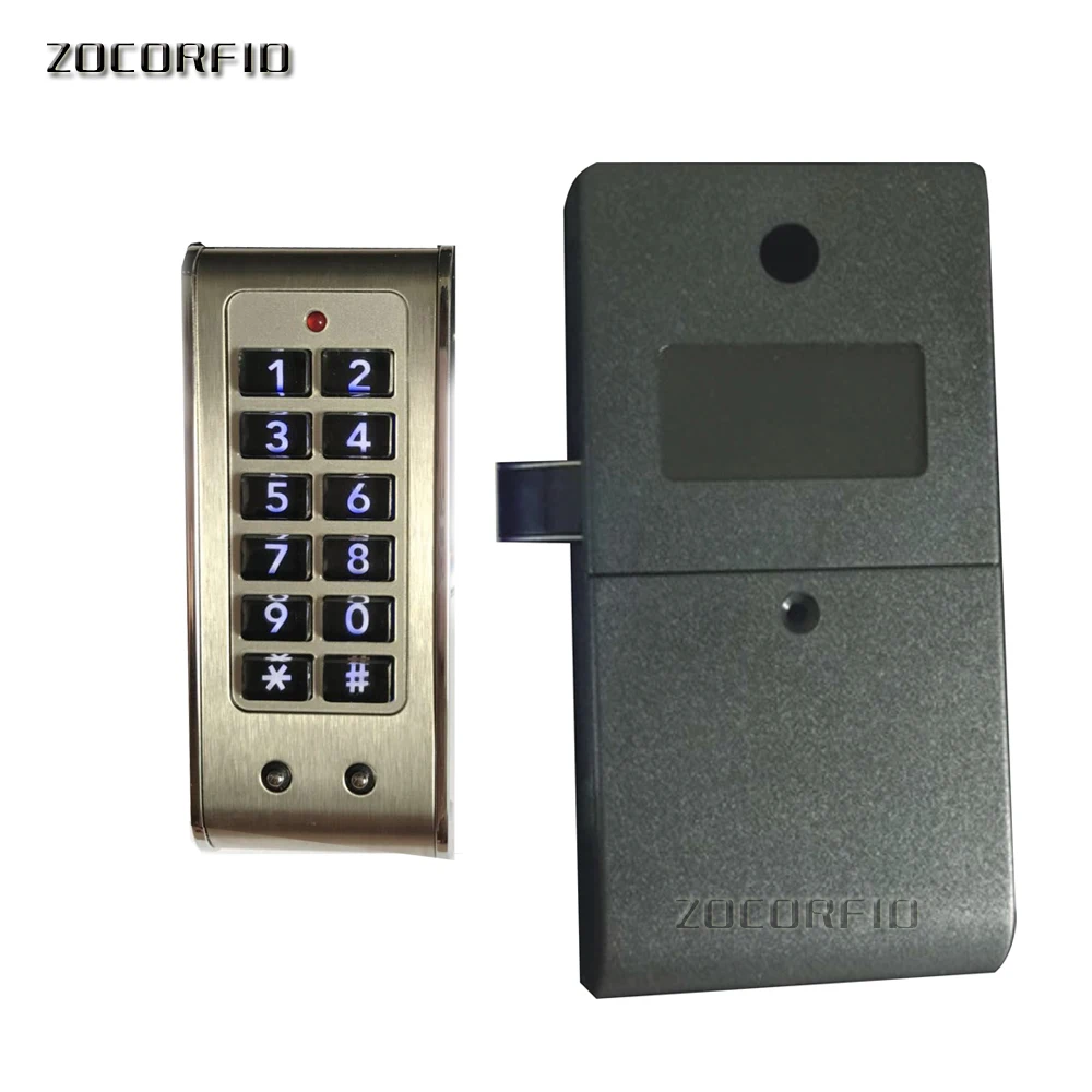 Cerradura electrónica con contraseña de acero inoxidable, candado de combinación electrónica, cerradura de cajón, batería seca con contraseña