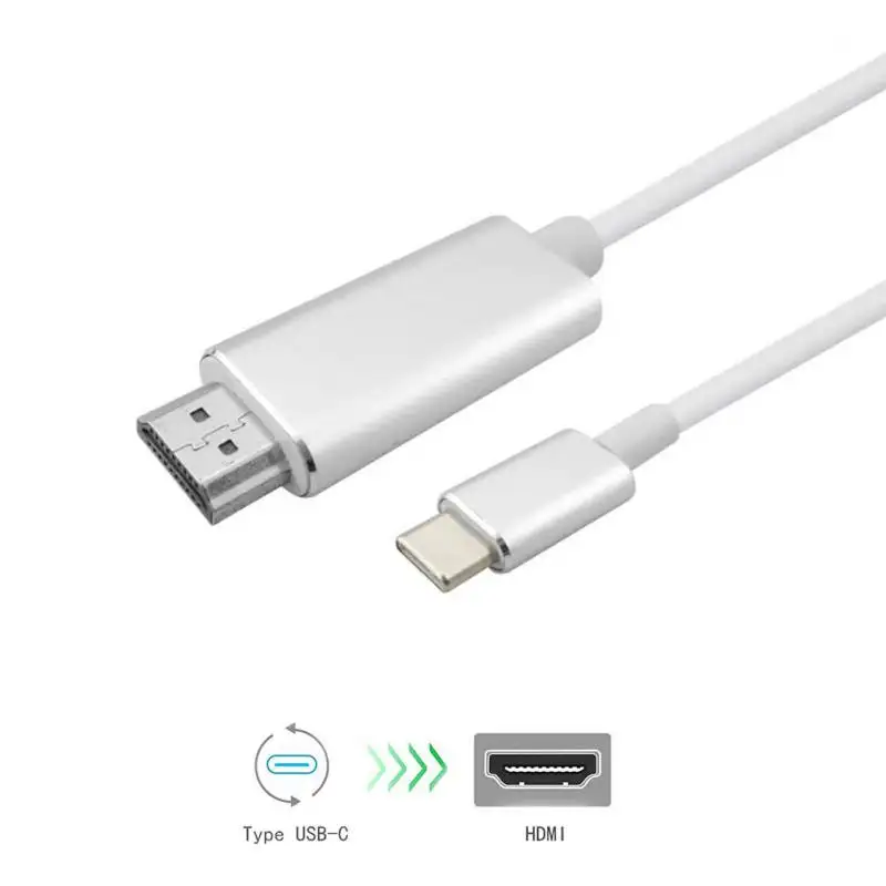 USB Type C to HDMI Converter HD 4K USB-C Type-C Audio Video Adapter Cable for New Macbook Matebook Dell XPS Samsung