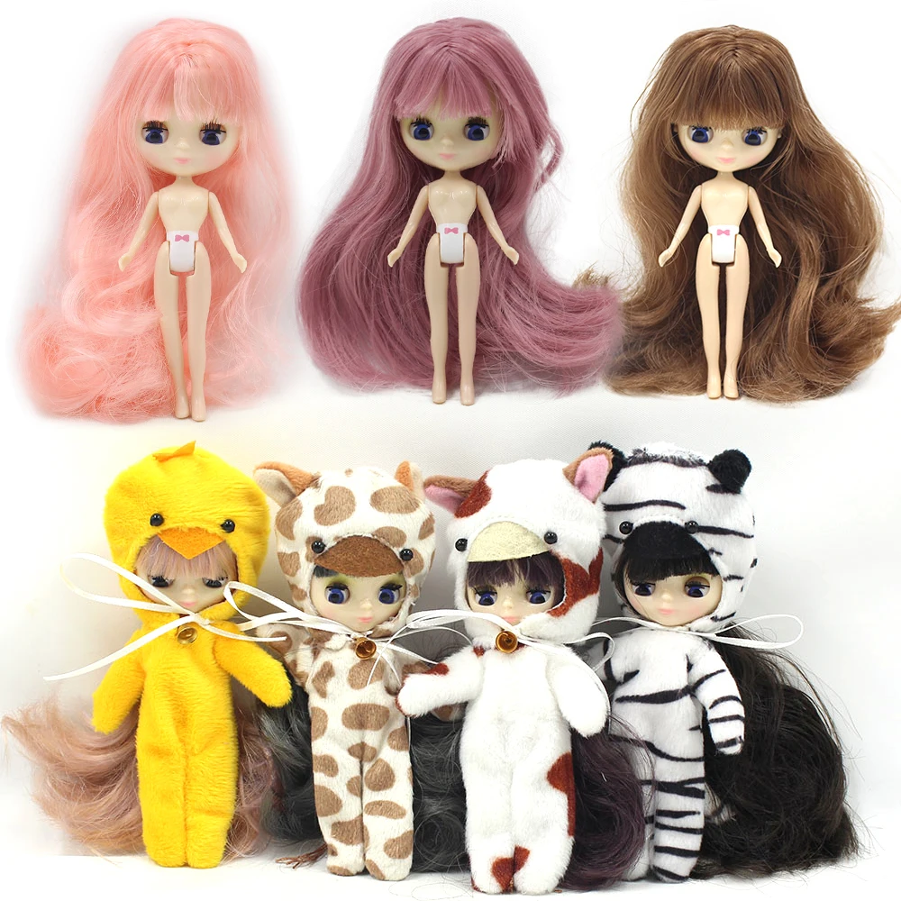 DBS Mini blyth doll nude body Suitable for diy change makeup Hair is very long Can change their hair, such as in points