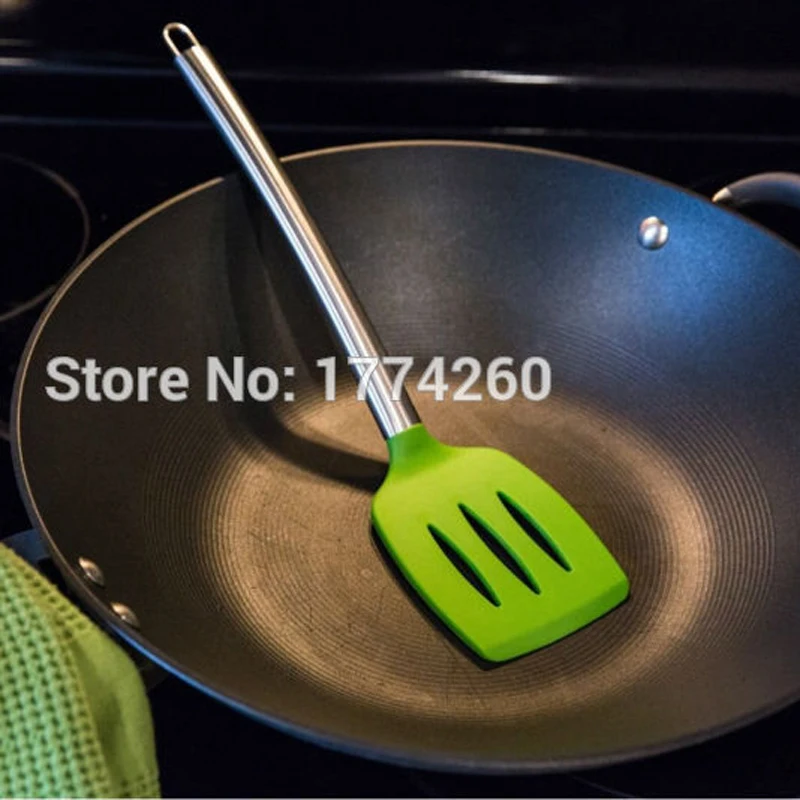 Nonstick Stainless Steel Kitchen Cooking Slotted Turner Spatula Egg Frying Pan Turners Spatula For Non-Stick Pan Silicone shovel