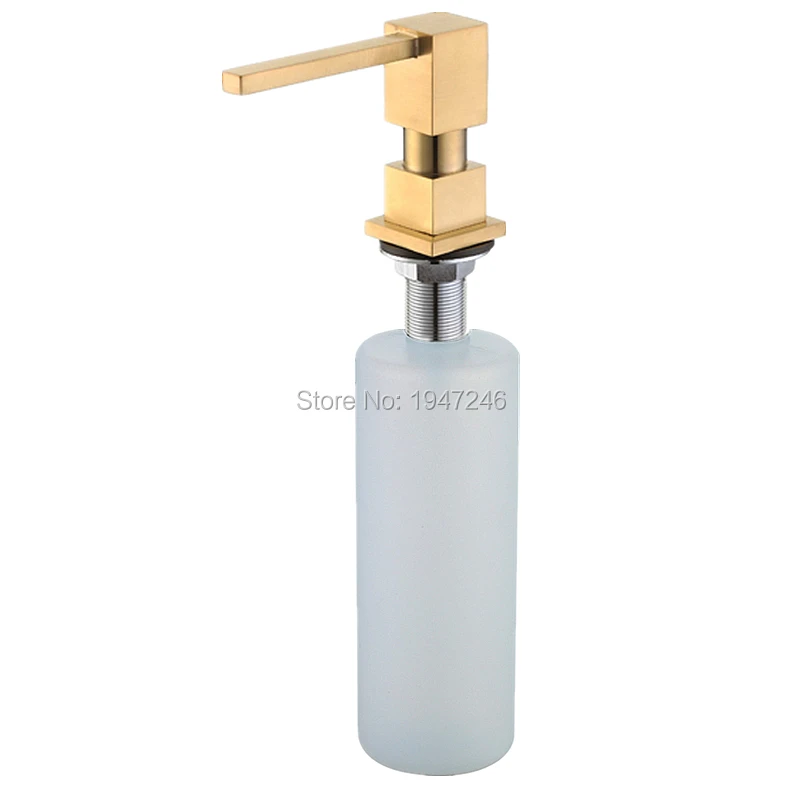 100% Solid Brass High Quality Built In Deck Mount Pump Countertop Kitchen Sink Soap Dispenser Set With ABS Pump & 10 Oz Bottle