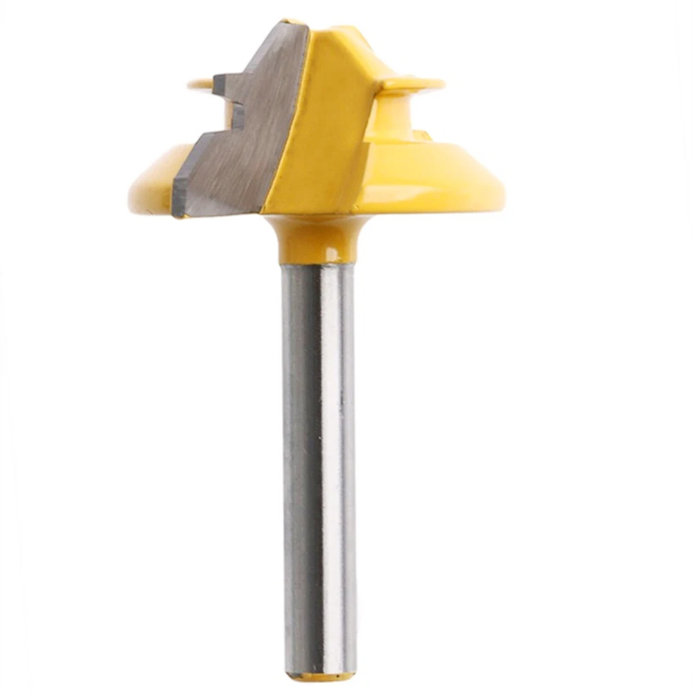 1Pc 45 Grad Sperre Gehrung Router Bit 1/4 Zoll Schaft Holzbearbeitung Zapfen Fräsen Cutter Werkzeug Bohren Fräsen Für Holz hartmetall Legierung
