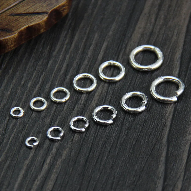 

5pcs/lot 100% 925 Sterling Silver Round Jump Rings 4mm 5mm 6mm 7mm 8mm Split&Close Ring Connectors DIY Jewelry Making Findings