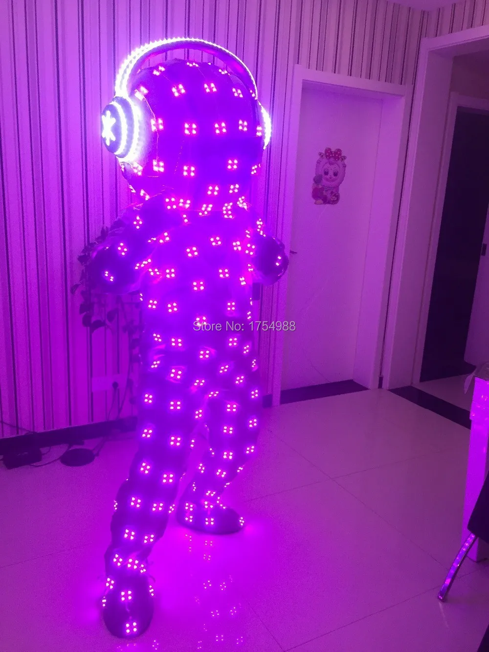 LED costume LED Luminous costume Illuminated Suit for Night Clubs LED costumes Glasses ballroom dance costumes gloves pants