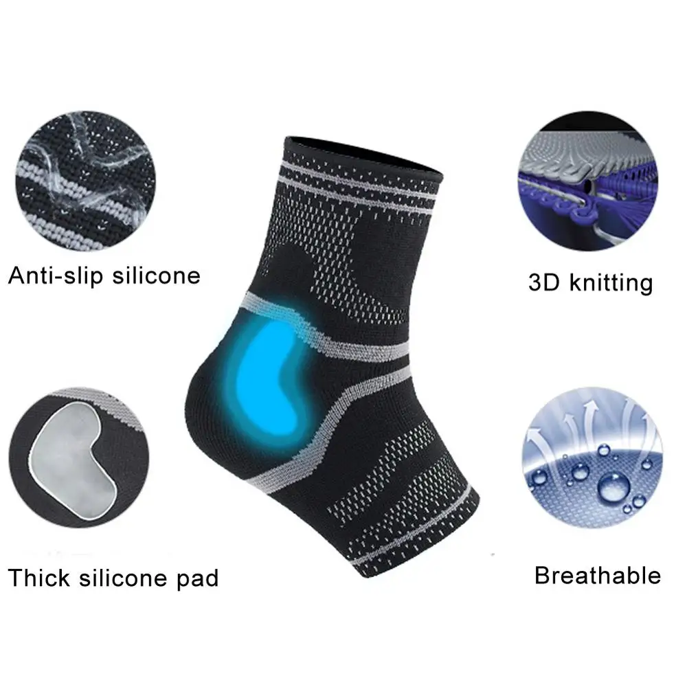 1 PC Professional Compression Ankle Bandage Sleeves Sports Anklets Injury Protector Fitness Running Ankle Protection Straps