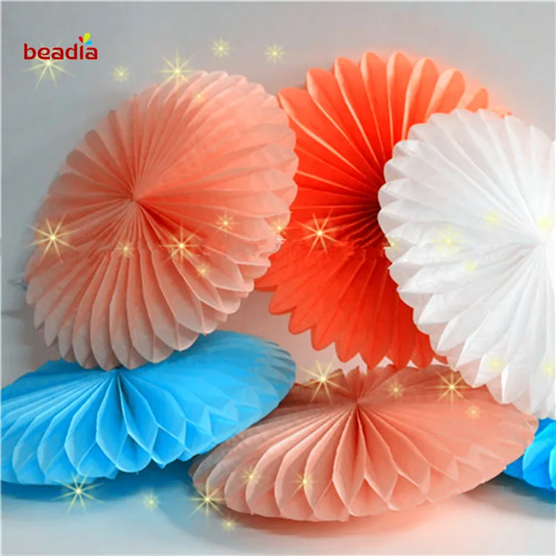 

8 Inch Decorative Wedding Paper Crafts Flower Origami Paper Fan DIY Wedding Kids Birthday Party Decorations Supplies