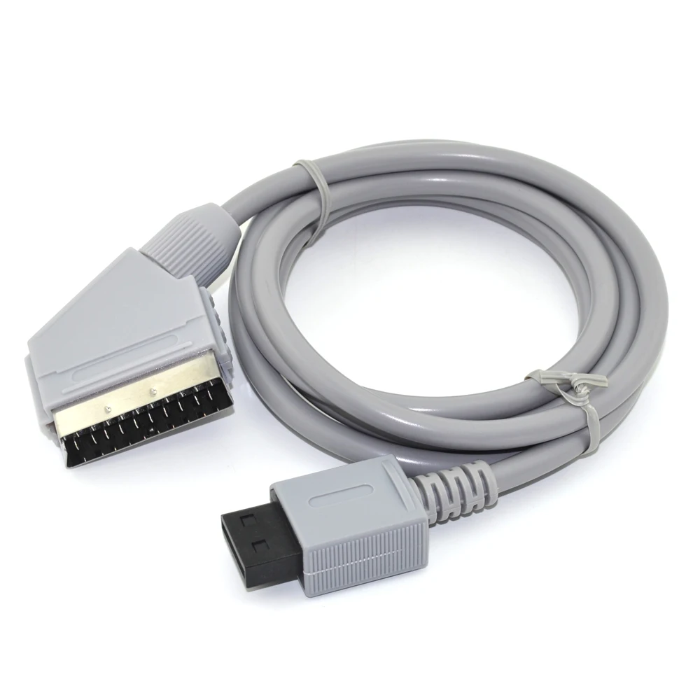 

100pcs a lot wholesale NTSC for Wii Scart Cable Video HD HDTV Cord for Nintend for Wii Video Game