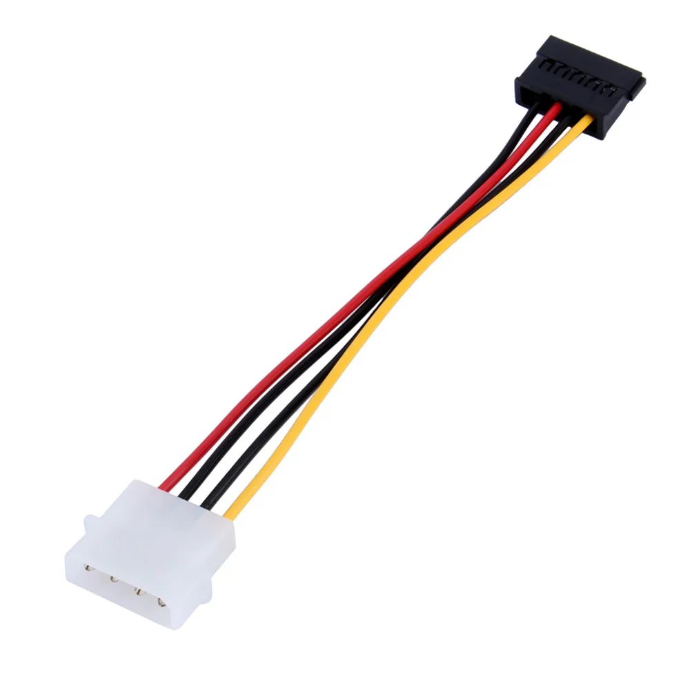 4 Pin IDE Molex Male to 15 Pin Serial ATA SATA Hard Drive Adapter Power Cable