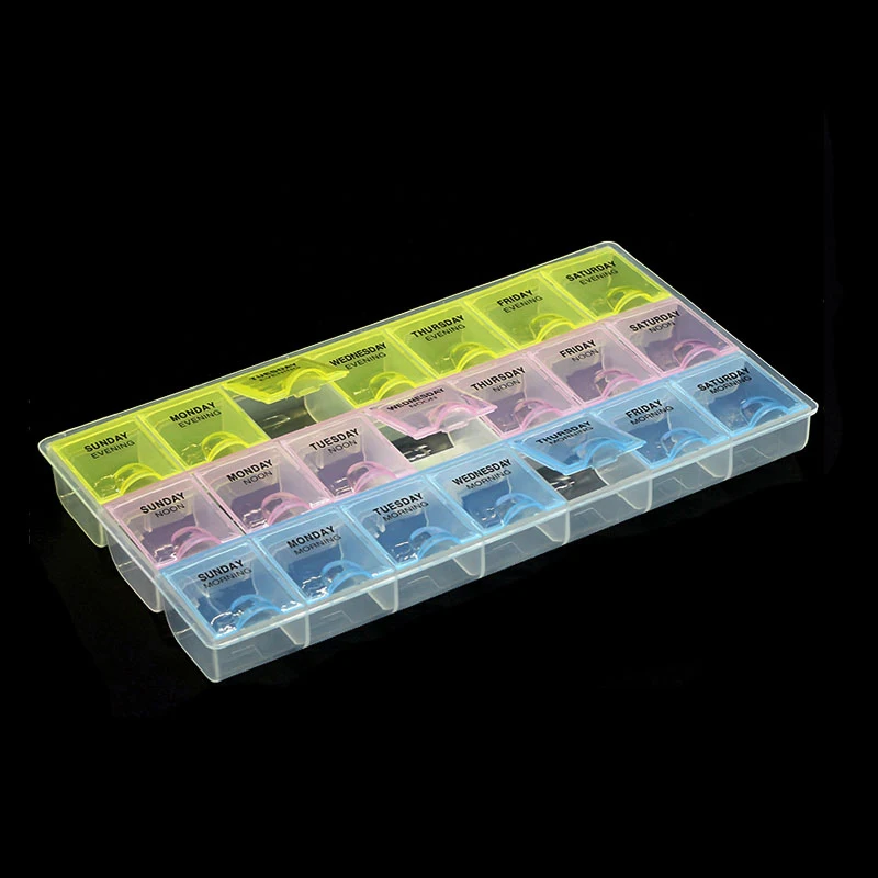 Storage Box 21 Slots Nail Ornaments Small Items Earrings Beads Jewelry Accessories Storage Case Organizer Screw Container DIY