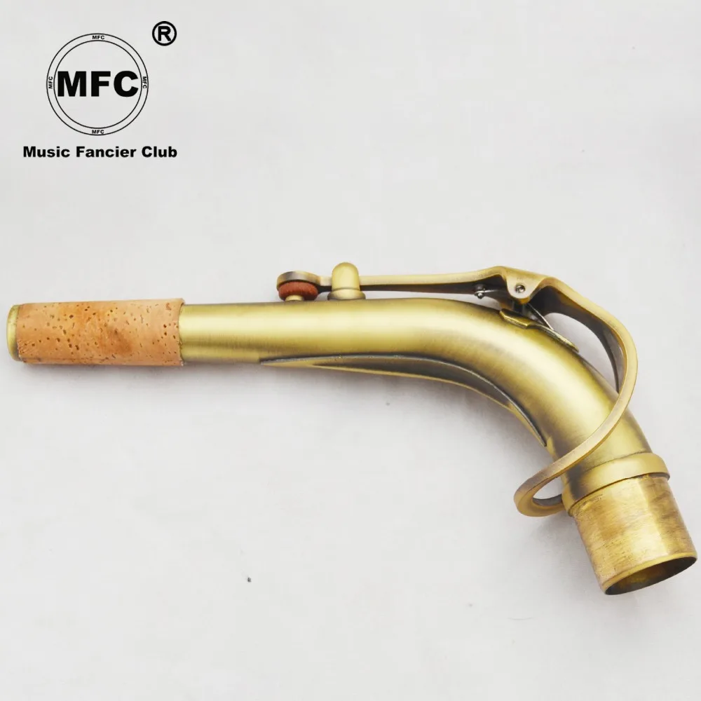 Music fancier Club High Quality Professional Alto Saxophone Neck Brass Alto Sax Neck Antique Copper Simulation Bronze