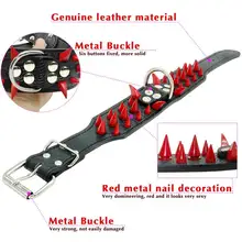 2 Inch Sharp Spiked Leather Dog Collar for Large Dogs #5