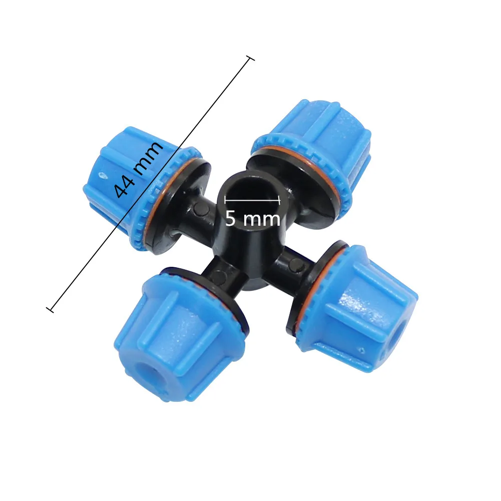 3 Sets 360 Degree 6mm 4 Head Atomization Fog Nozzles With Anti-drip Device Connector Garden Farm Irrigation Spray Nozzles