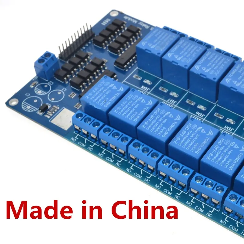 2016 China Wholesale 5V 16 Channel Relay Module for arduino ARM PIC AVR DSP Electronic Relay Plate Belt optocoupler isolation